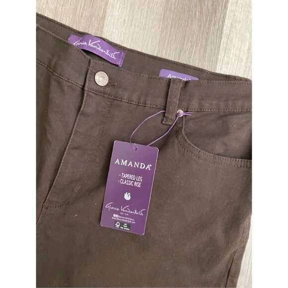 Gloria Vanderbilt NWT 'Amanda' Classic Brown Jeans Size 16S, MSRP $40 - Picture 2 of 7